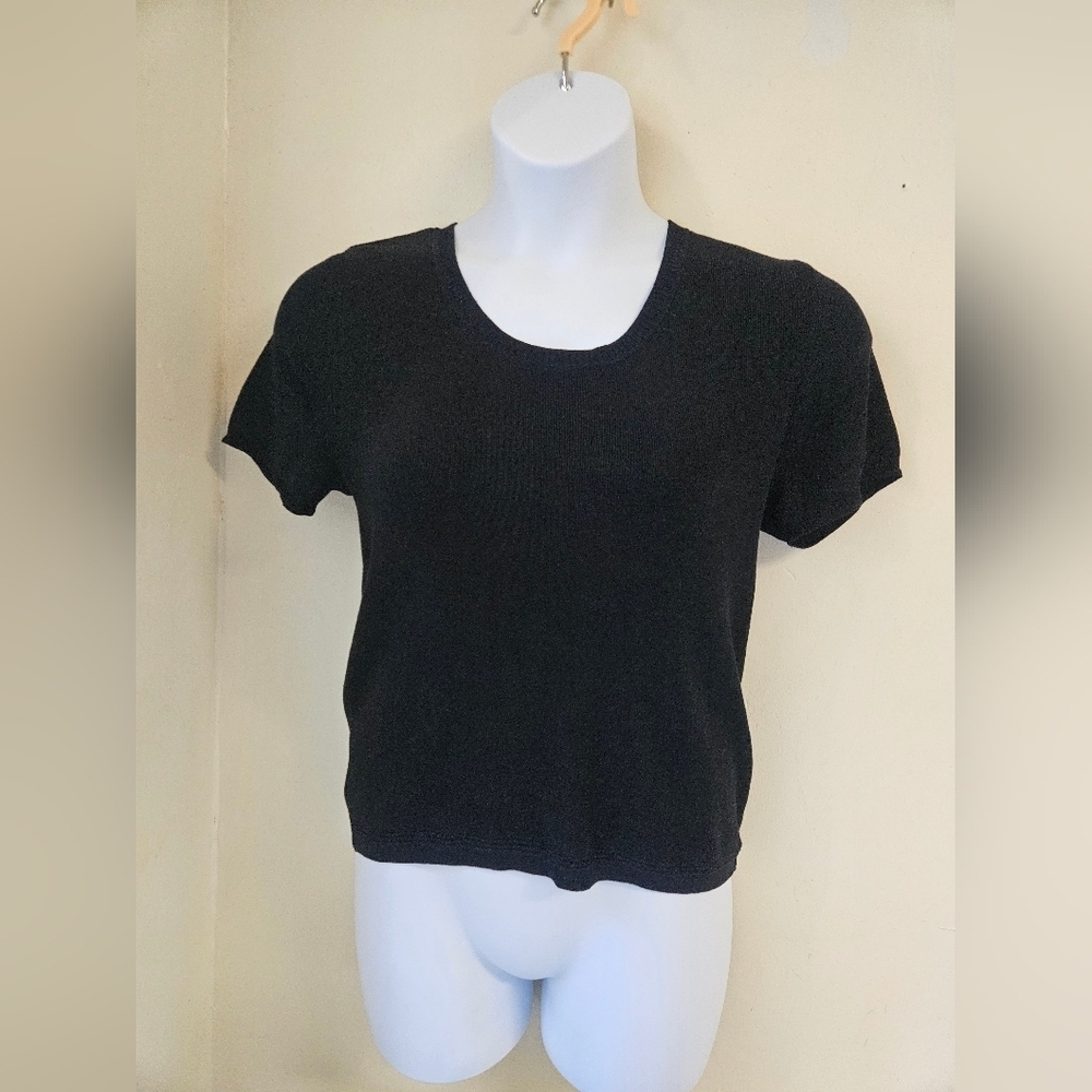 Koret Top Women's L Classic Black 55%Silk 45Cotton